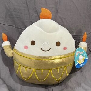 Disney Squishmallows Lumiere Plush in Gold and Orange 10” NWT
